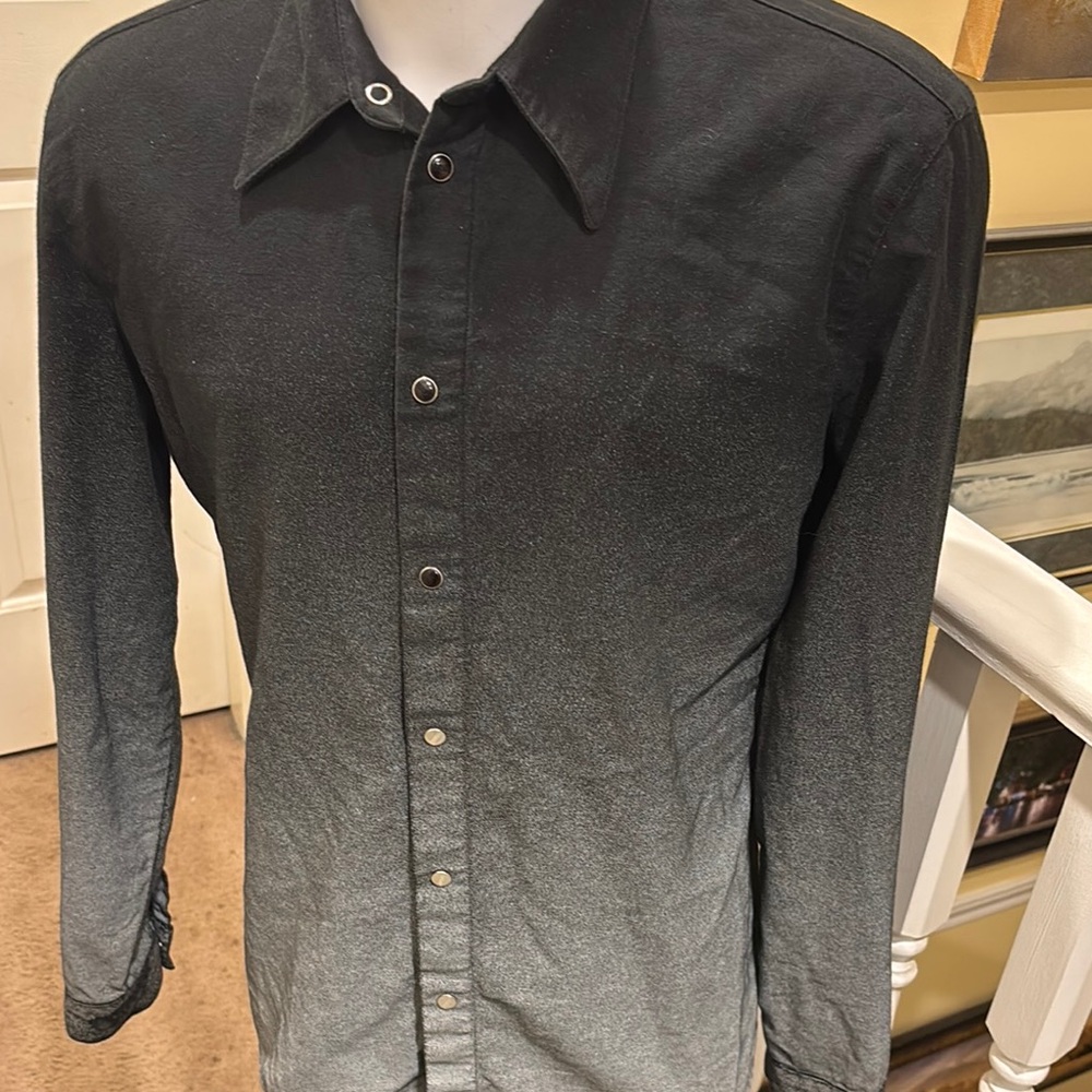 Versace Men's Black Gradient Shirt